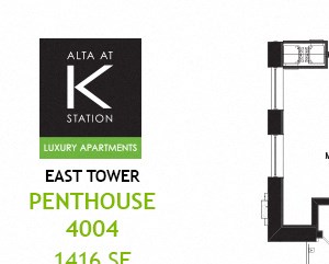 East Tower - 2 Bed PH - 4004 East Tower - 2 Bed - Penthouse Plan 04 & 05